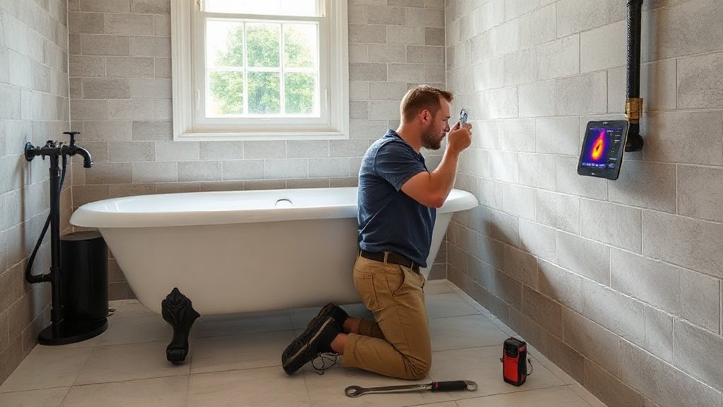 Trace and access leak detection engineer with thermal imaging in Finchley
